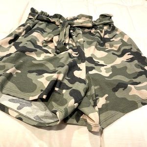 Medium camo shorts.